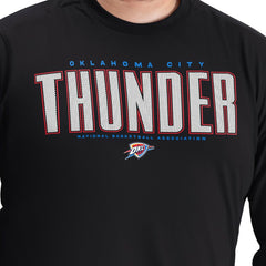 NBA Oklahoma City Thunder G-III Sports by Carl Banks Adaptive Printed Mesh Effect Long Sleeve T-Shirt