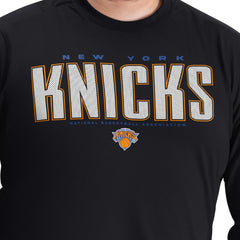 NBA New York Knicks G-III Sports by Carl Banks Adaptive Printed Mesh Effect Long Sleeve T-Shirt