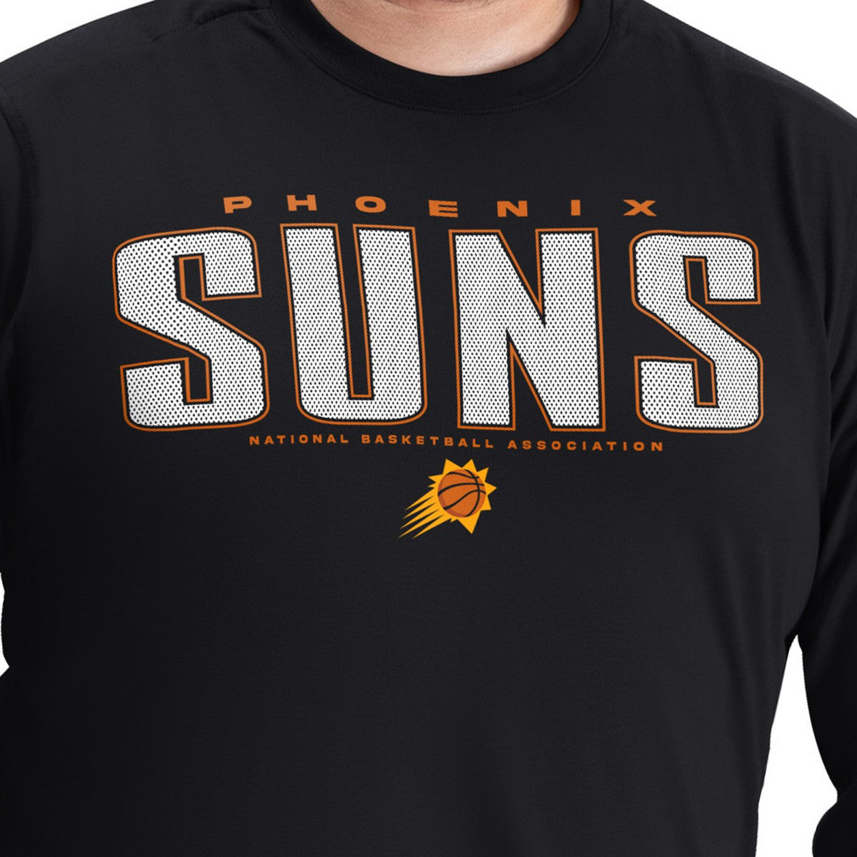 NBA Phoenix Suns G-III Sports by Carl Banks Adaptive Printed Mesh Effect Long Sleeve T-Shirt