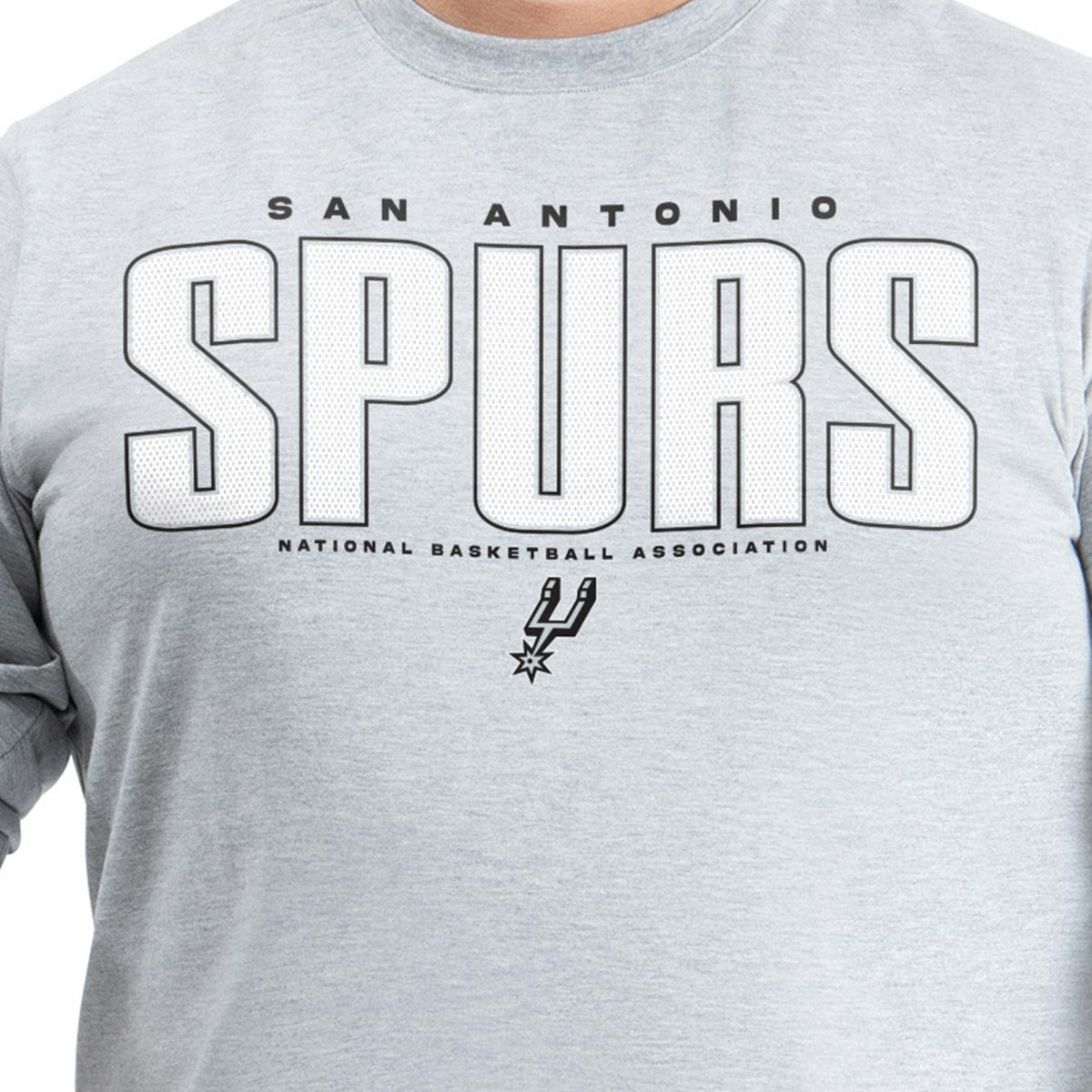 NBA San Antonio Spurs G-III Sports by Carl Banks Adaptive Printed Mesh Effect Long Sleeve T-Shirt