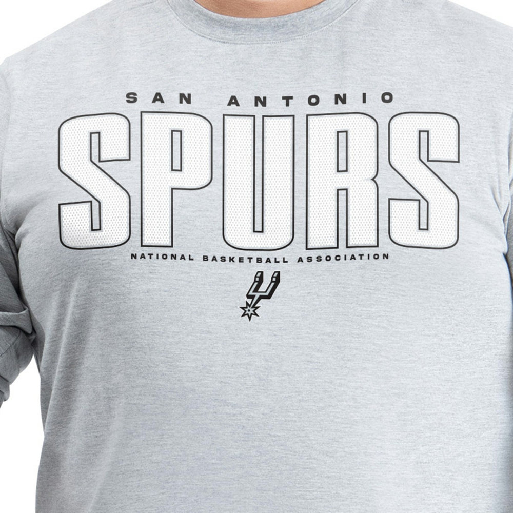 NBA San Antonio Spurs G-III Sports by Carl Banks Adaptive Printed Mesh Effect Long Sleeve T-Shirt