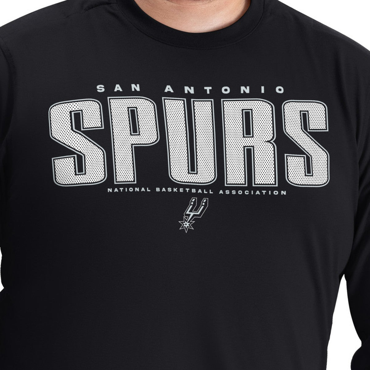 NBA San Antonio Spurs G-III Sports by Carl Banks Adaptive Printed Mesh Effect Long Sleeve T-Shirt