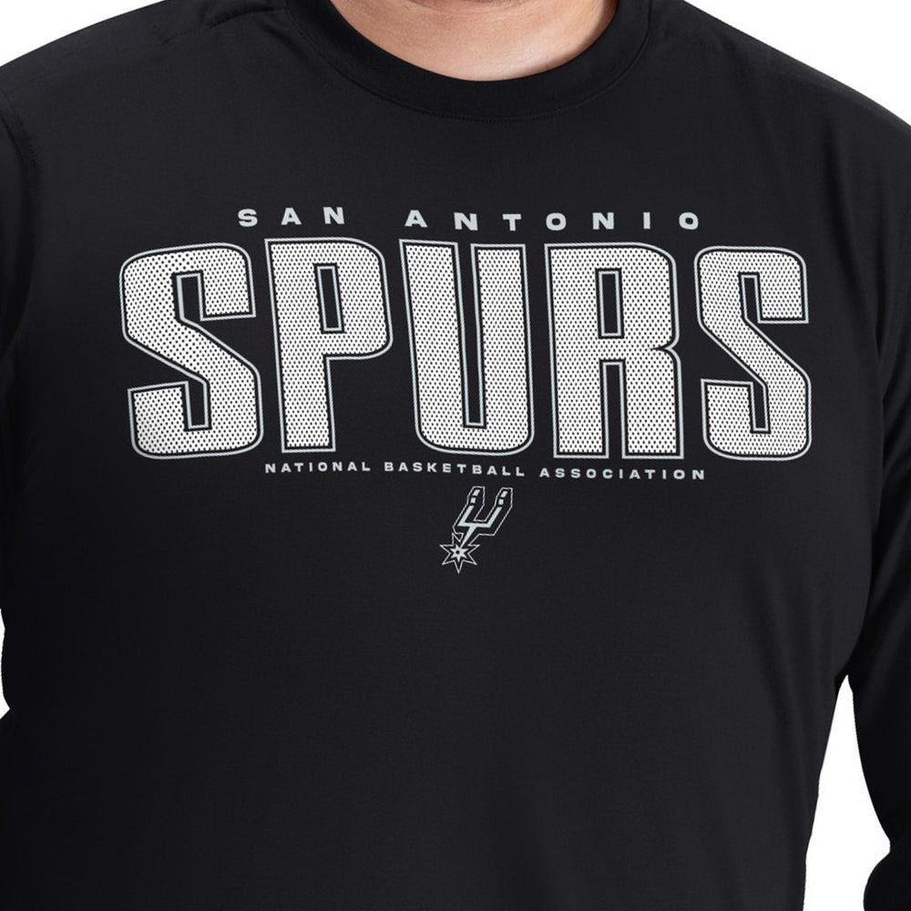 NBA San Antonio Spurs G-III Sports by Carl Banks Adaptive Printed Mesh Effect Long Sleeve T-Shirt