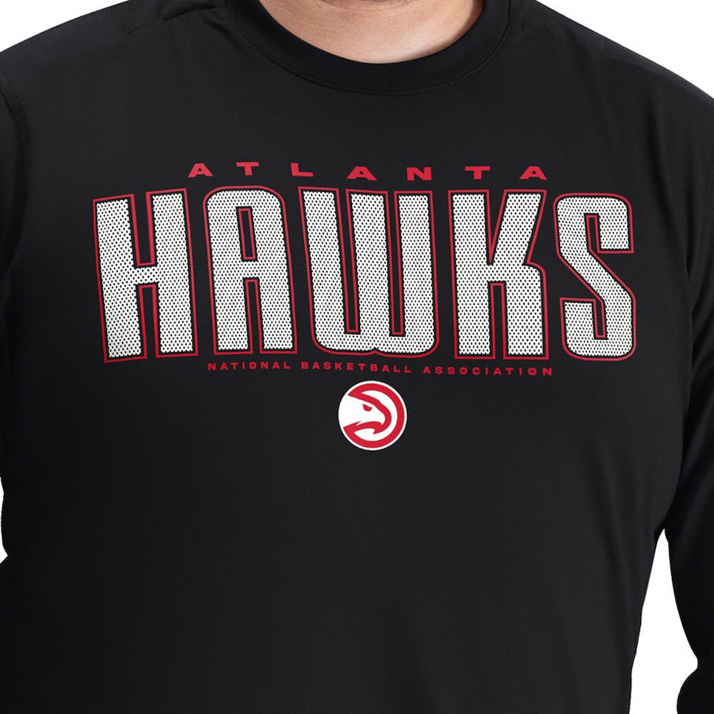 NBA Atlanta Hawks G-III Sports by Carl Banks Adaptive Printed Mesh Effect Long Sleeve T-Shirt