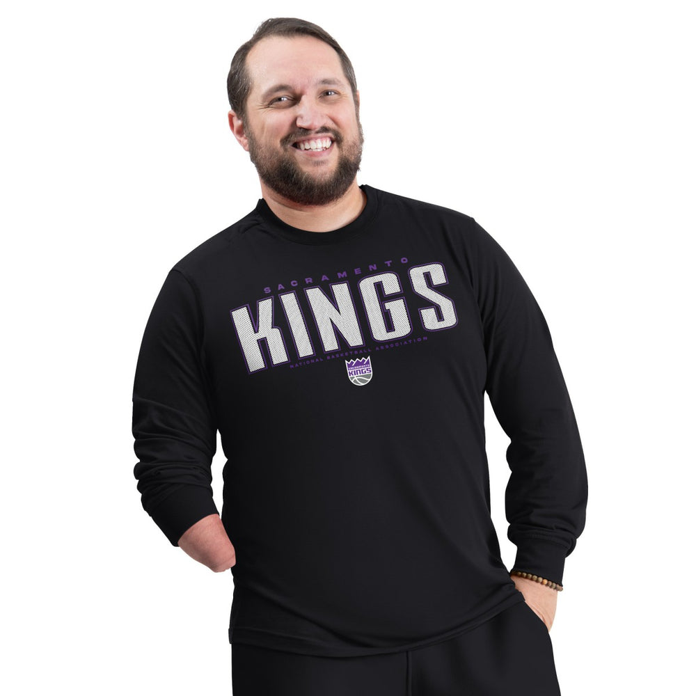 NBA Sacramento Kings G-III Sports by Carl Banks Adaptive Printed Mesh Effect Long Sleeve T-Shirt