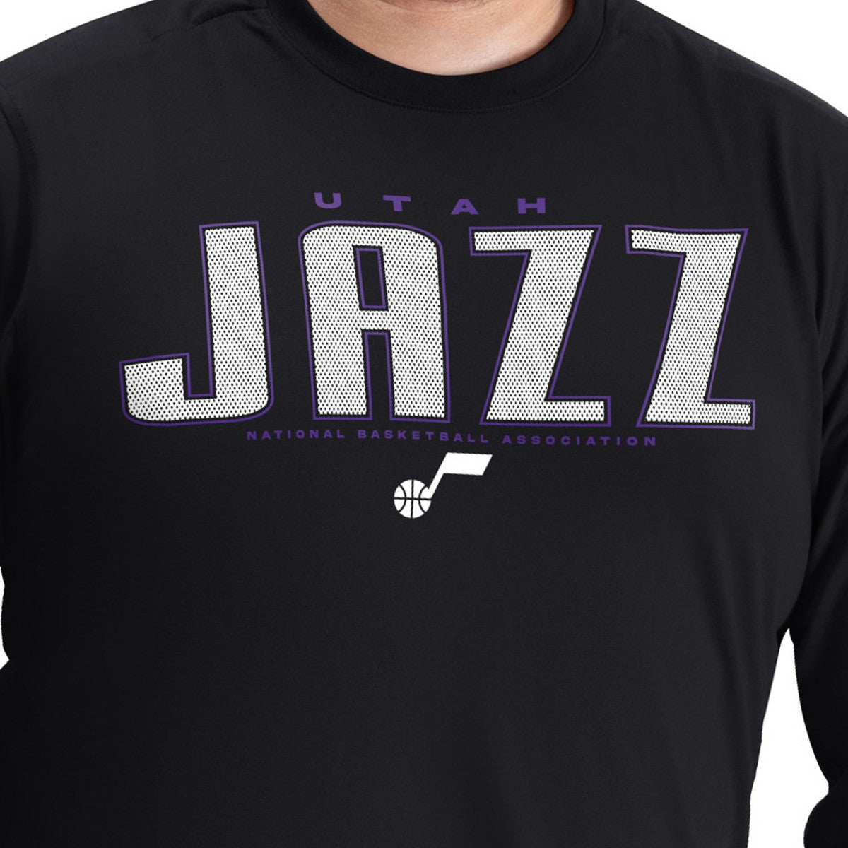 NBA Utah Jazz G-III Sports by Carl Banks Adaptive Printed Mesh Effect Long Sleeve T-Shirt