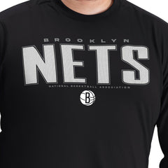 NBA Brooklyn Nets G-III Sports by Carl Banks Adaptive Printed Mesh Effect Long Sleeve T-Shirt