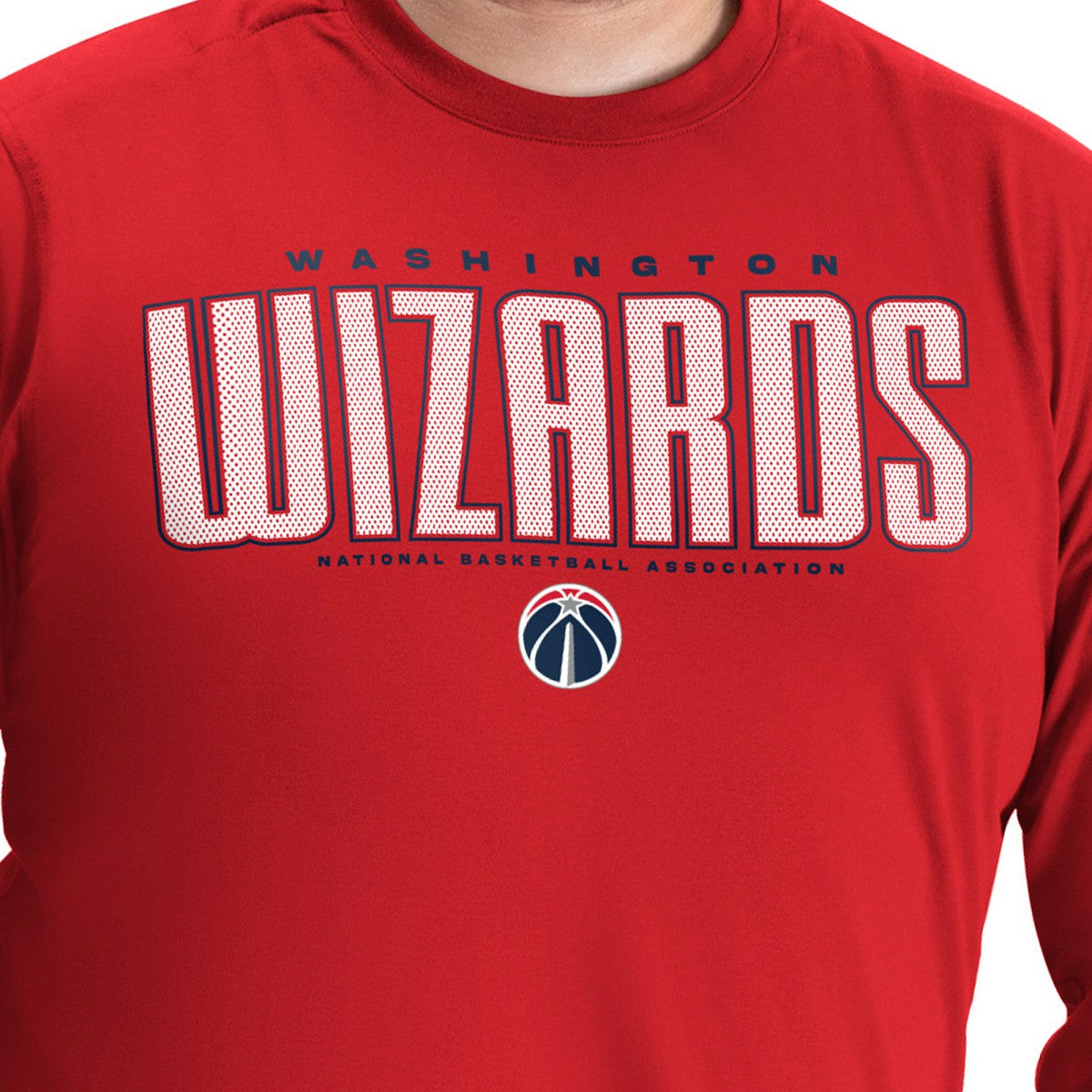 NBA Washington Wizards G-III Sports by Carl Banks Adaptive Printed Mesh Effect Long Sleeve T-Shirt