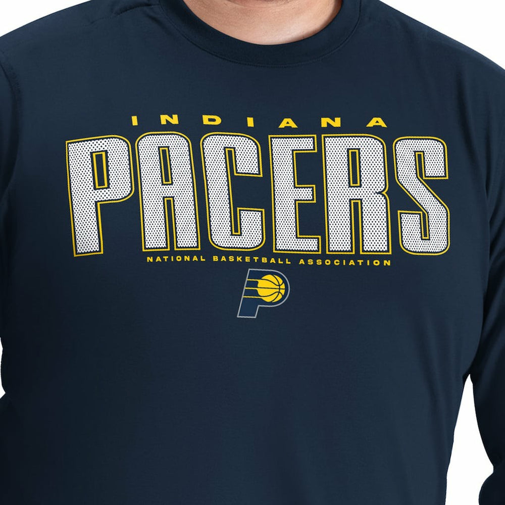 NBA Indiana Pacers G-III Sports by Carl Banks Adaptive Printed Mesh Effect Long Sleeve T-Shirt