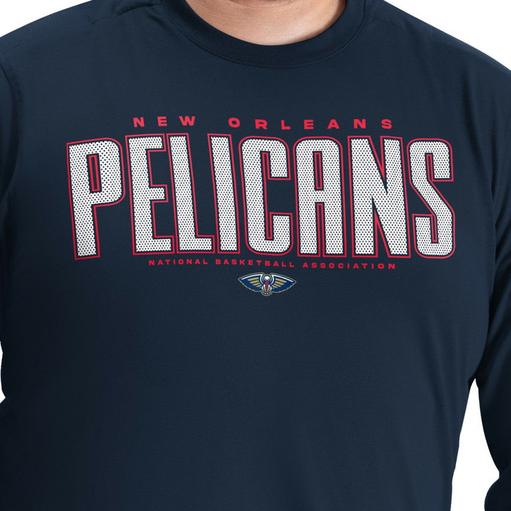 NBA New Orleans Pelicans G-III Sports by Carl Banks Adaptive Printed Mesh Effect Long Sleeve T-Shirt