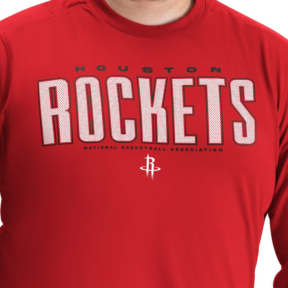 NBA Houston Rockets G-III Sports by Carl Banks Adaptive Printed Mesh Effect Long Sleeve T-Shirt