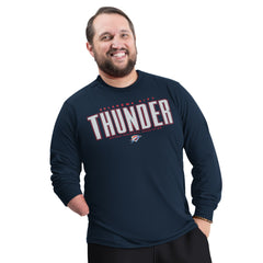 NBA Oklahoma City Thunder G-III Sports by Carl Banks Adaptive Printed Mesh Effect Long Sleeve T-Shirt