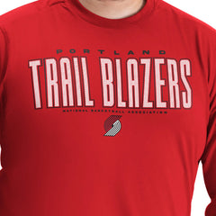 NBA Portland Trail Blazers G-III Sports by Carl Banks Adaptive Printed Mesh Effect Long Sleeve T-Shirt