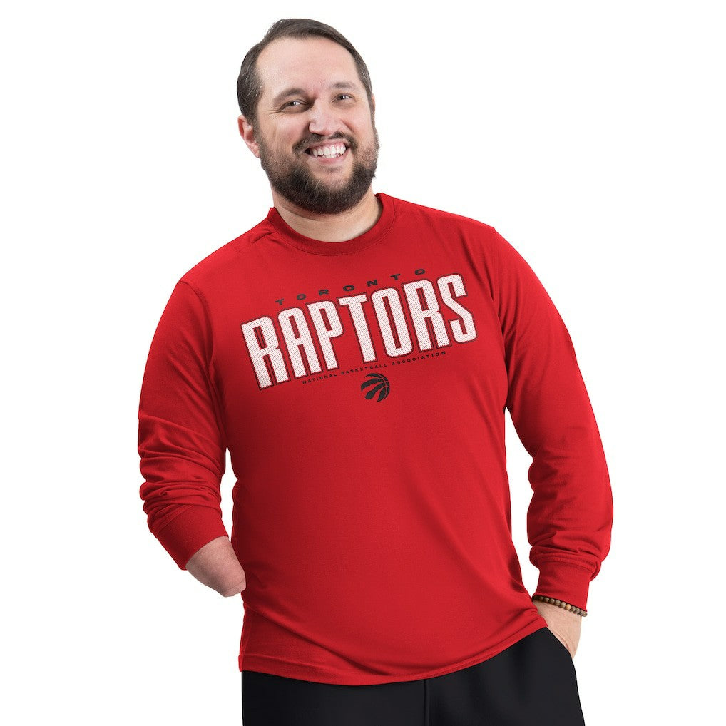 NBA Toronto Raptors G-III Sports by Carl Banks Adaptive Printed Mesh Effect Long Sleeve T-Shirt