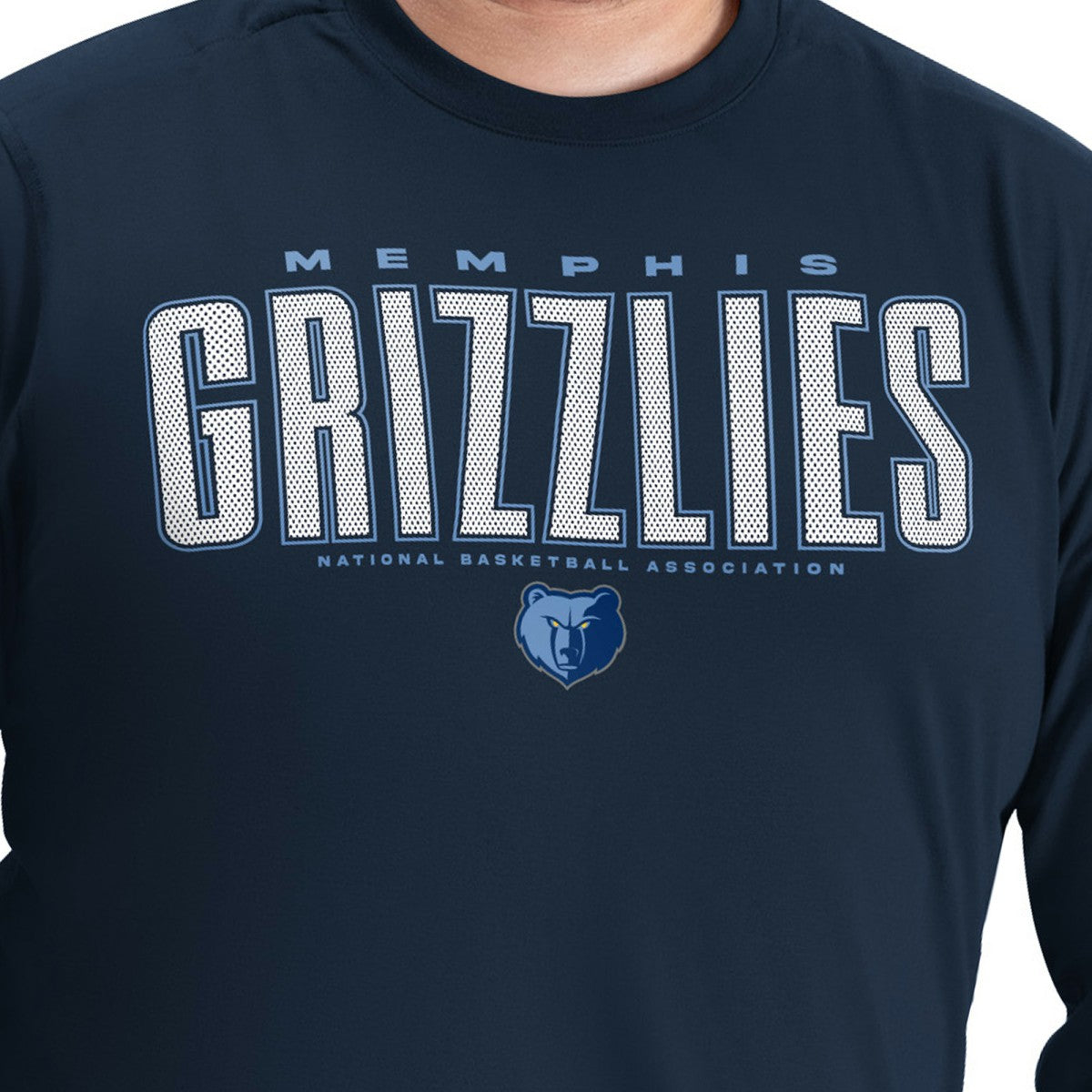 NBA Memphis Grizzlies G-III Sports by Carl Banks Adaptive Printed Mesh Effect Long Sleeve T-Shirt