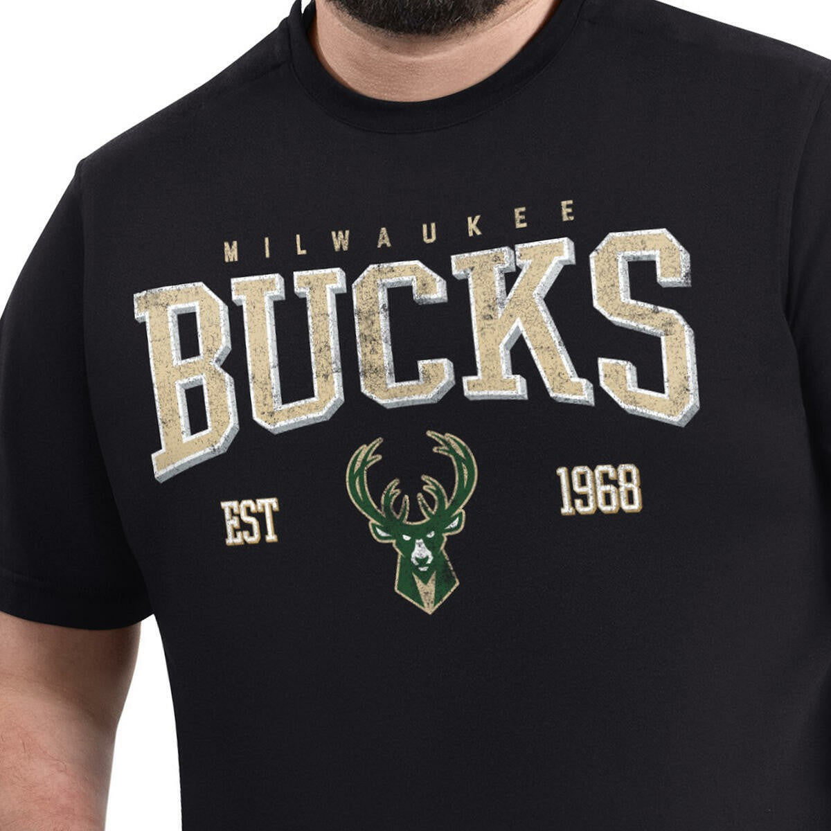 NBA Milwaukee Bucks G-III Sports by Carl Banks Adaptive Classic Team Spirit Short Sleeve T-Shirt