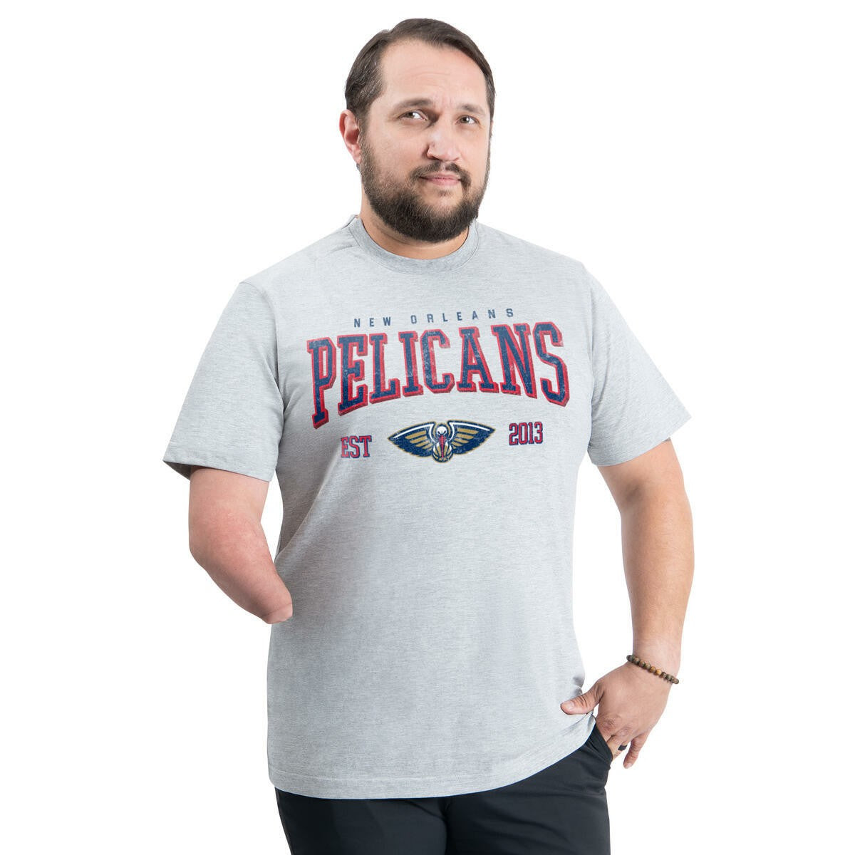 NBA New Orleans Pelicans G-III Sports by Carl Banks Adaptive Classic Team Spirit Short Sleeve T-Shirt