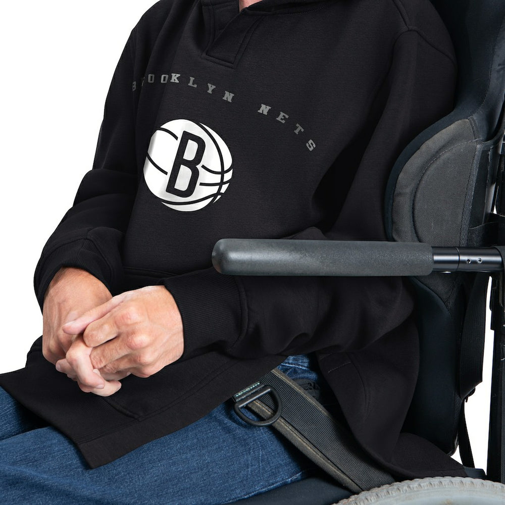 NBA Brooklyn Nets G-III Sports by Carl Banks Adaptive Team Arc Fleece Hoodie