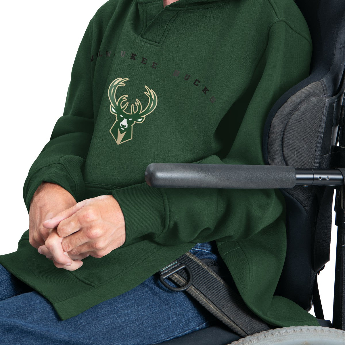 NBA Milwaukee Bucks G-III Sports by Carl Banks Adaptive Team Arc Fleece Hoodie