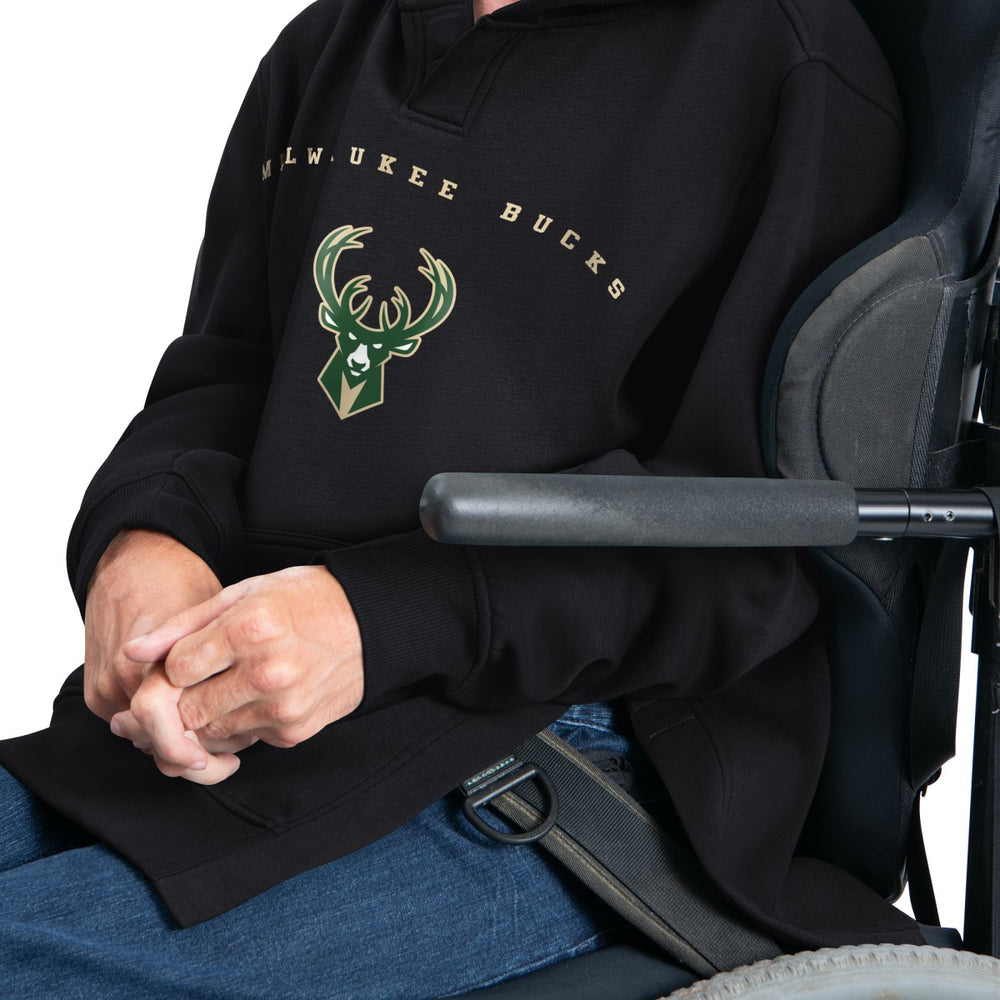 NBA Milwaukee Bucks G-III Sports by Carl Banks Adaptive Team Arc Fleece Hoodie