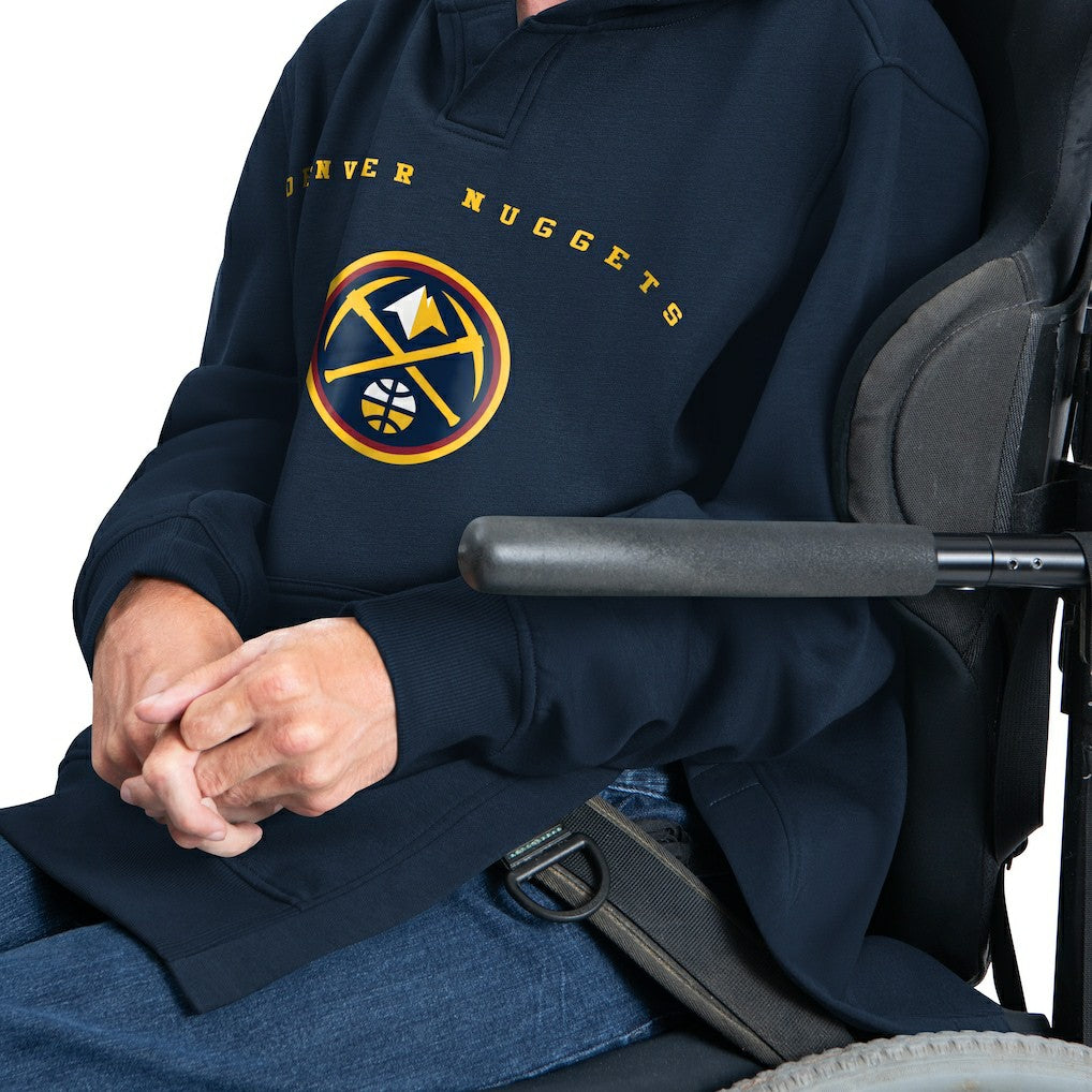 NBA Denver Nuggets G-III Sports by Carl Banks Adaptive Team Arc Fleece Hoodie sale