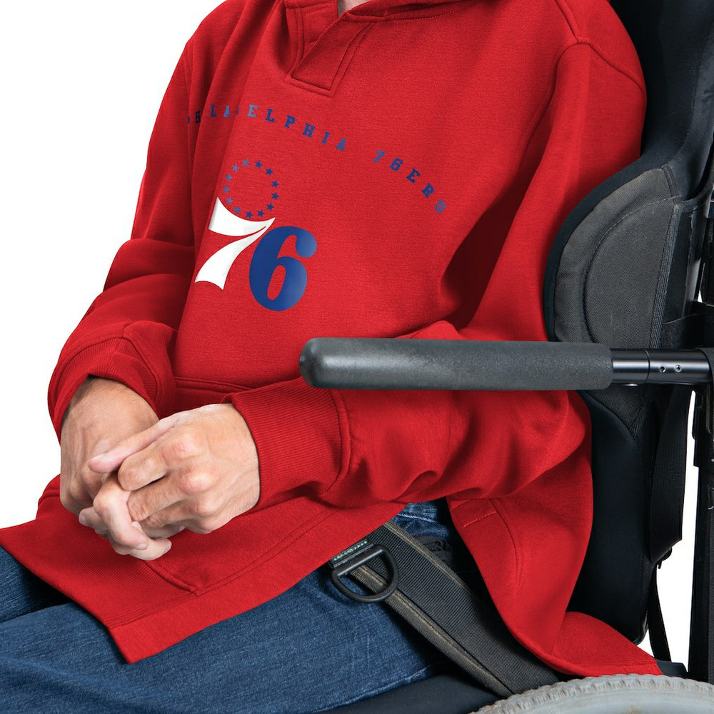 NBA Philadelphia 76ers G-III Sports by Carl Banks Adaptive Team Arc Fleece Hoodie
