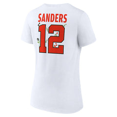 Shedeur Sanders  Women's Floral Name & Number V-Neck T-Shirt - Cleveland Browns