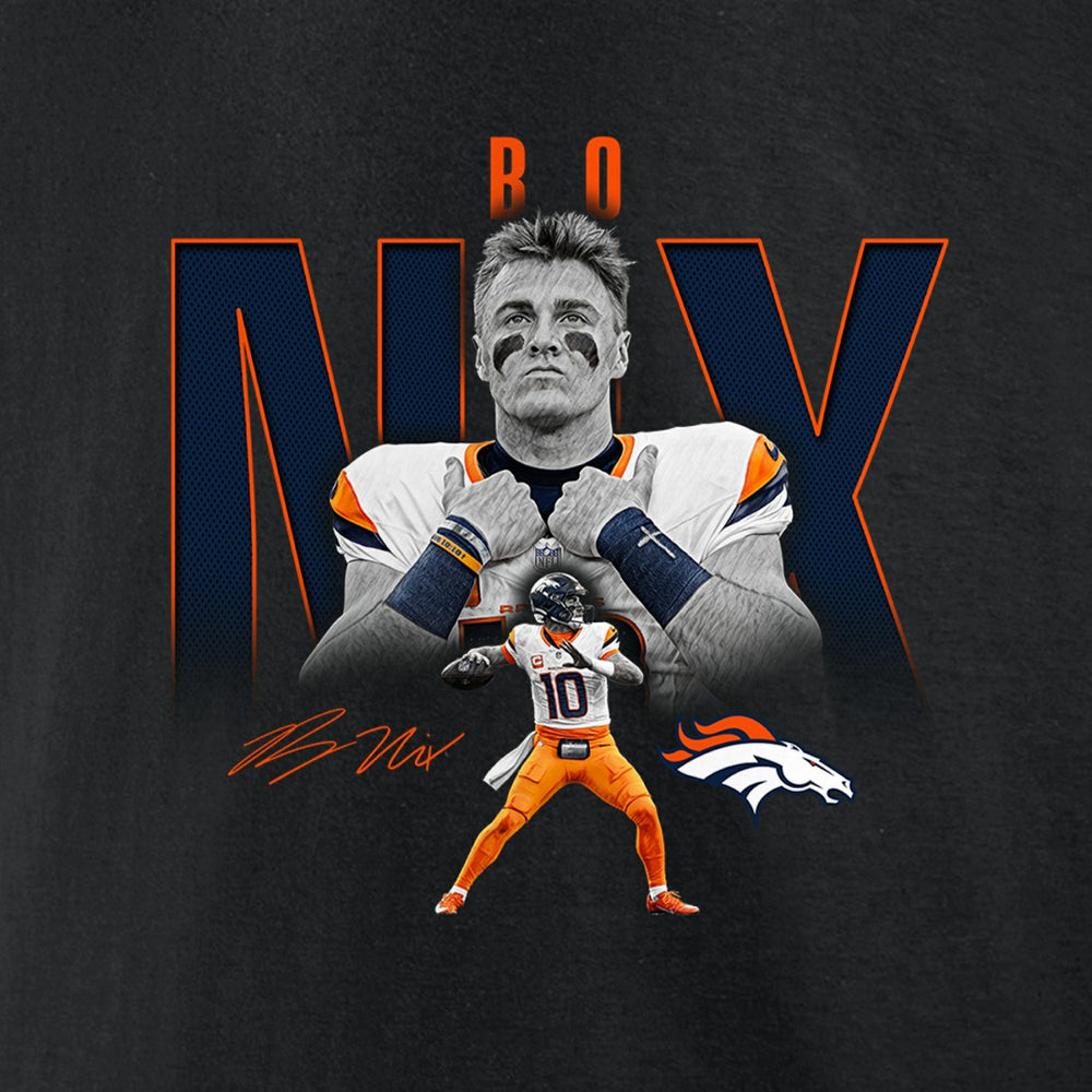 Bo Nix  Humble Shadow Player Graphic T-Shirt - Denver Broncos