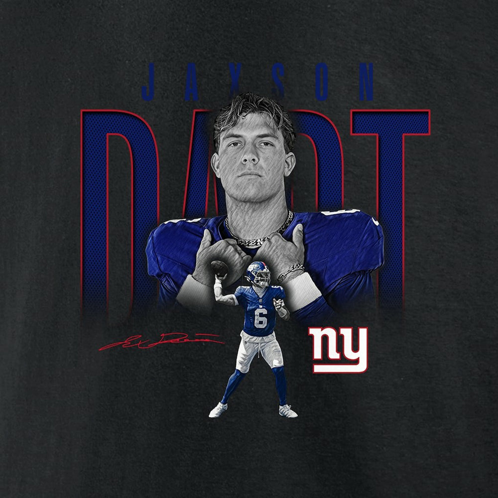 Jaxson Dart  Humble Shadow Player Graphic T-Shirt - New York Giants