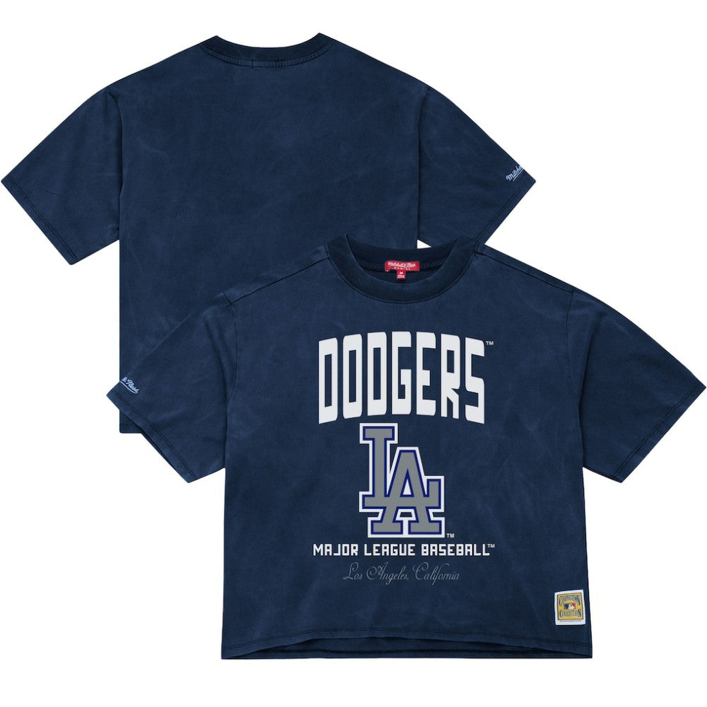 MLB Los Angeles Dodgers Mitchell & Ness Women's Cooperstown Cropped Boxy T-Shirt