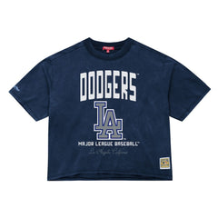 MLB Los Angeles Dodgers Mitchell & Ness Women's Cooperstown Cropped Boxy T-Shirt