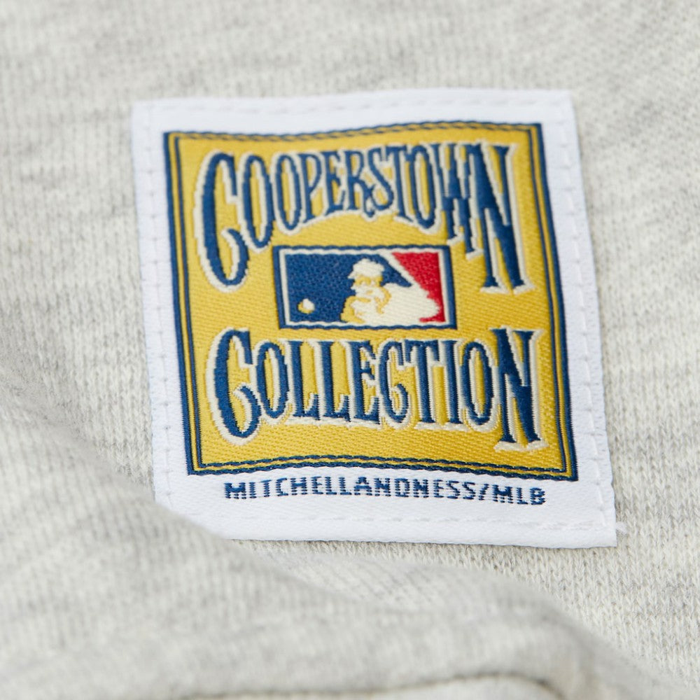 MLB Los Angeles Dodgers Mitchell & Ness Women's Cooperstown Collection V-Neck Cropped Toggle Sweatshirt