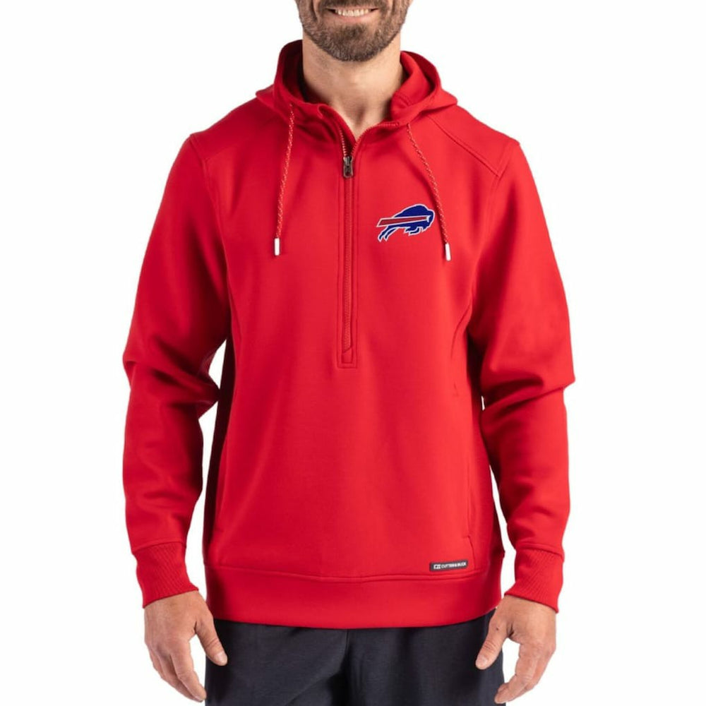 Cutter & Buck Roam Eco Half-Zip Recycled Pullover Hoodie - Buffalo Bills