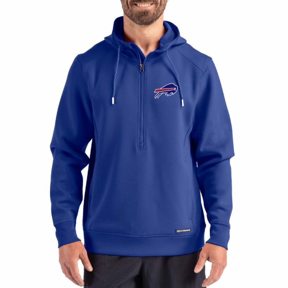 Cutter & Buck Roam Eco Half-Zip Recycled Pullover Hoodie - Buffalo Bills