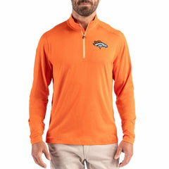 Cutter & Buck Coastline Epic Comfort Recycled Quarter-Zip Pullover - Denver Broncos