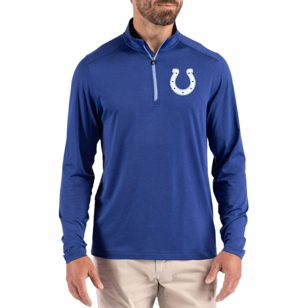 Cutter & Buck Coastline Epic Comfort Recycled Quarter-Zip Pullover - Indianapolis Colts