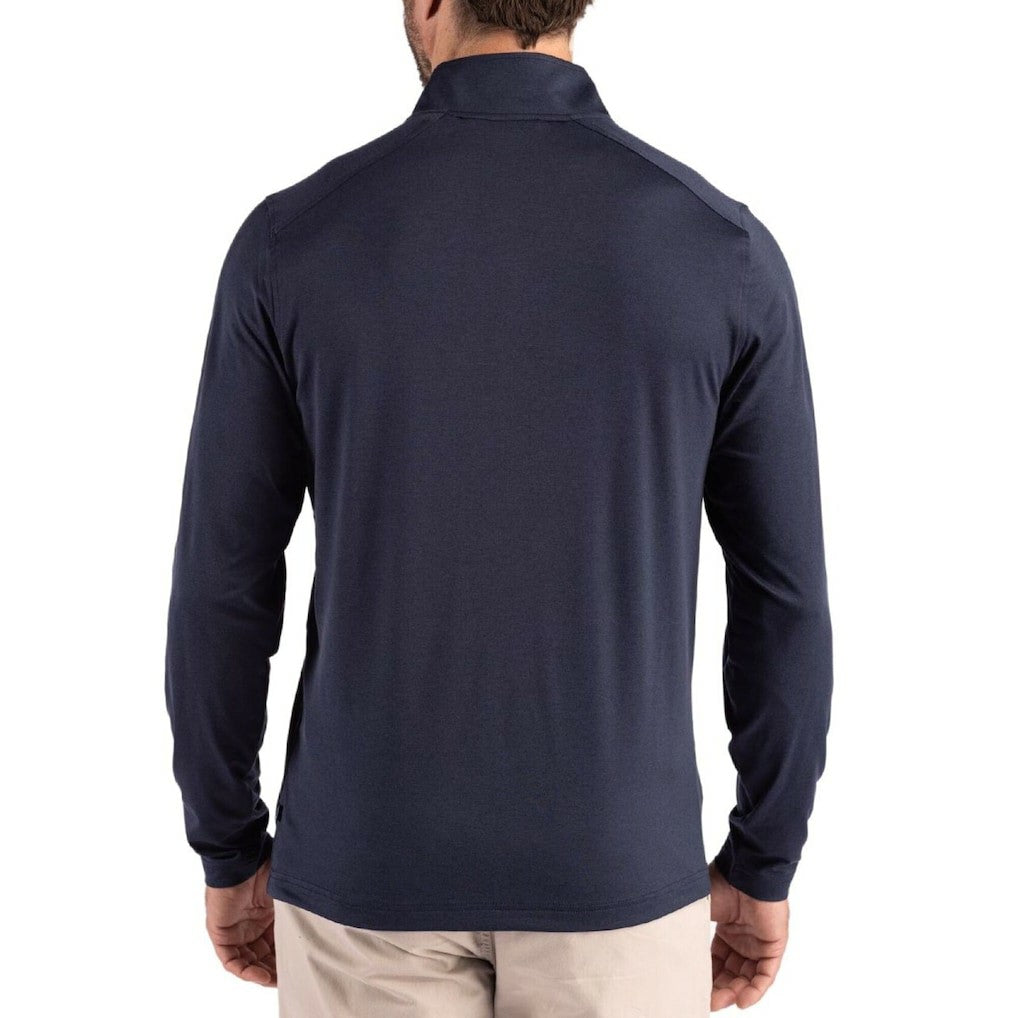 Cutter & Buck Coastline Epic Comfort Recycled Quarter-Zip Pullover - New England Patriots