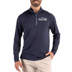 Cutter & Buck Coastline Epic Comfort Recycled Quarter-Zip Pullover - Seattle Seahawks