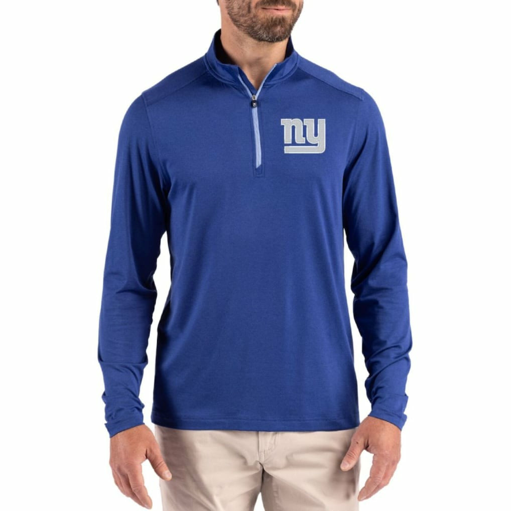 Cutter & Buck Coastline Epic Comfort Recycled Quarter-Zip Pullover - New York Giants