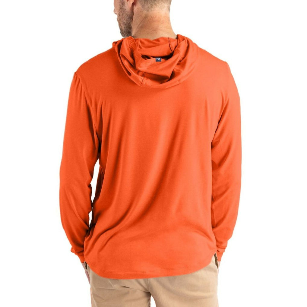 Cutter & Buck Coastline Epic Comfort Recycled Long Sleeve Hoodie T-Shirt - Cleveland Browns