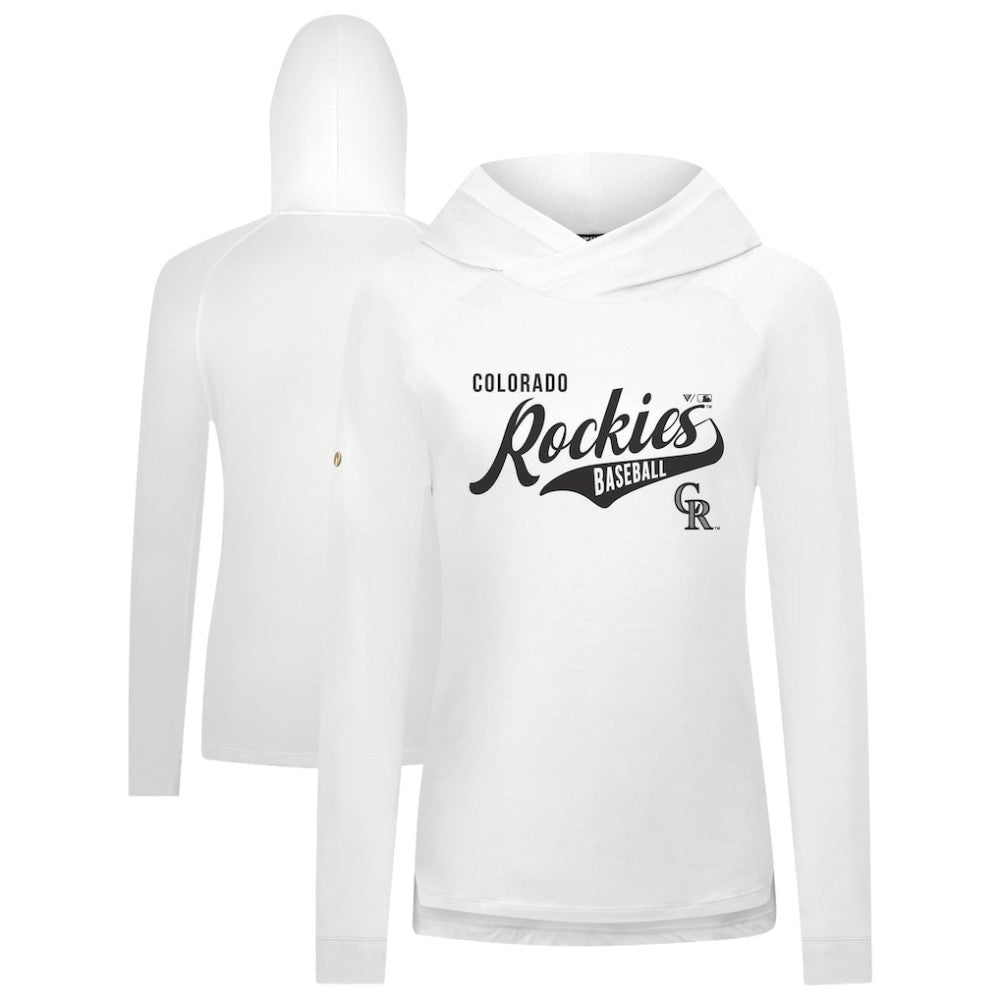 MLB Colorado Rockies Levelwear Women's Slender Glide Raglan Hoodie