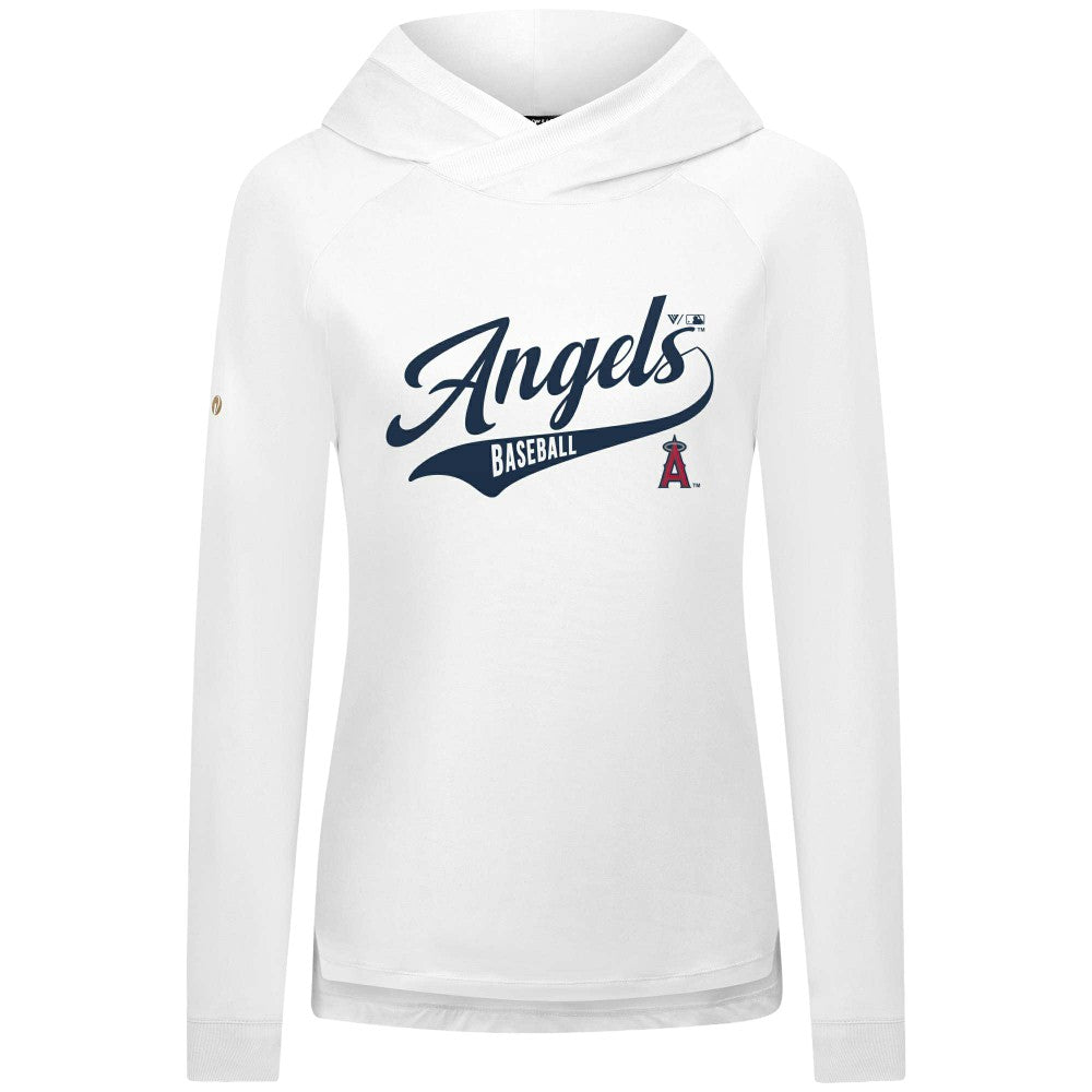 MLB Los Angeles Angels Levelwear Women's Slender Glide Raglan Hoodie