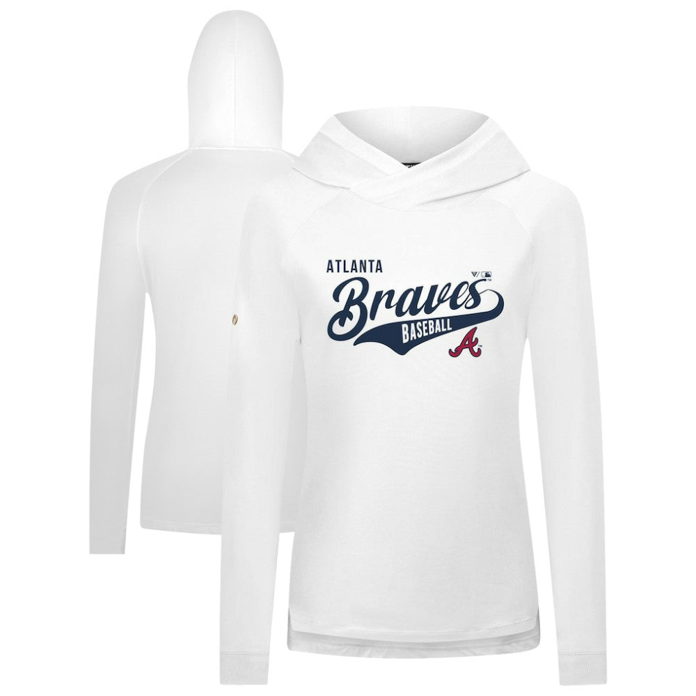 MLB Atlanta Braves Levelwear Women's Slender Glide Raglan Hoodie