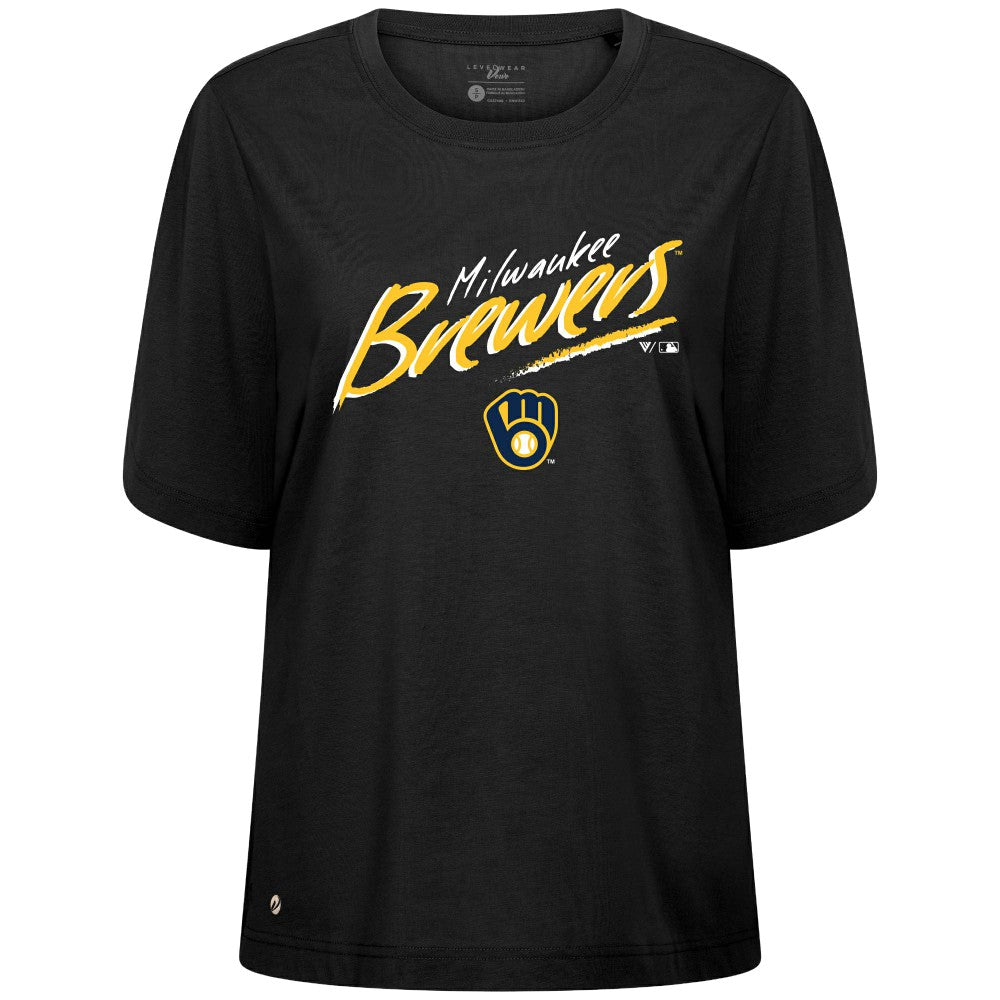 MLB Milwaukee Brewers Levelwear Women's Bloom Sizzle T-Shirt