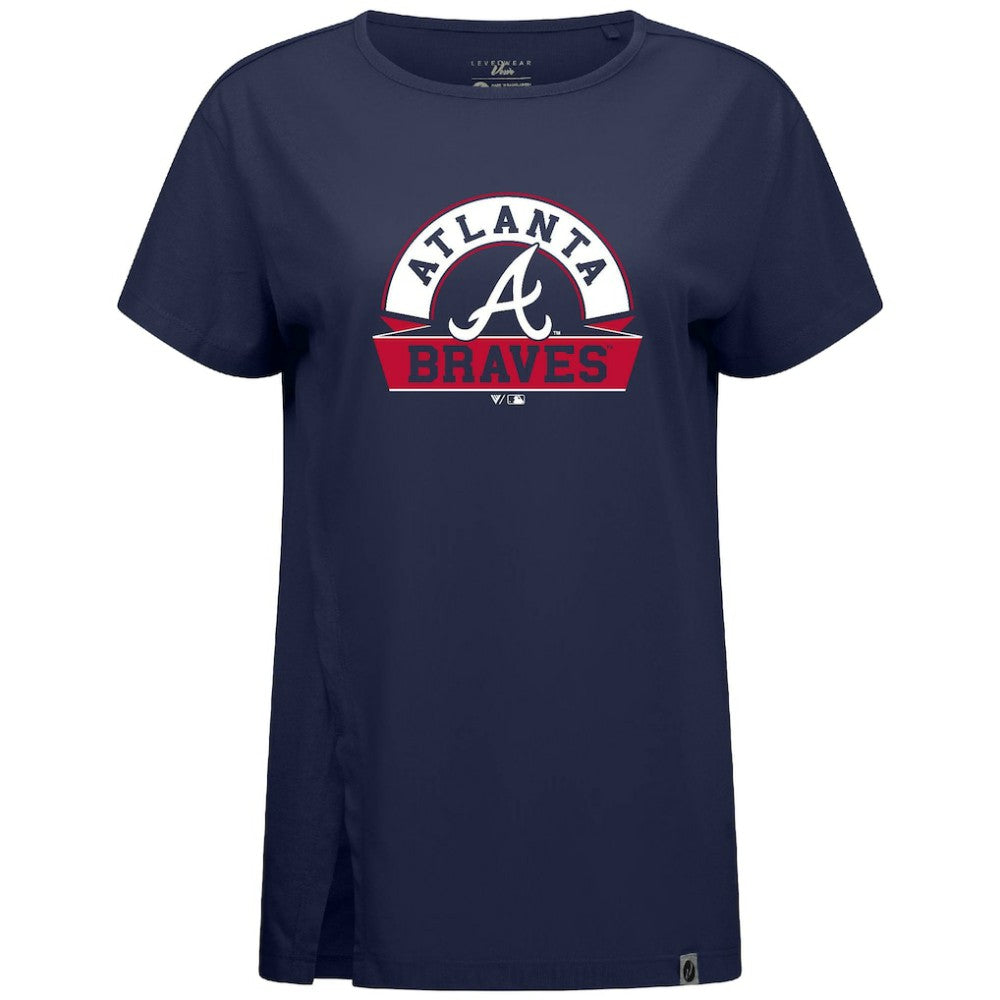 MLB Atlanta Braves Levelwear Women's Influx Banner Arch T-Shirt