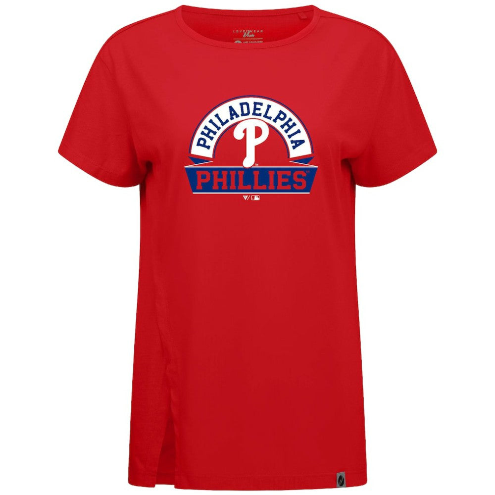 MLB Philadelphia Phillies Levelwear Women's Influx Banner Arch T-Shirt