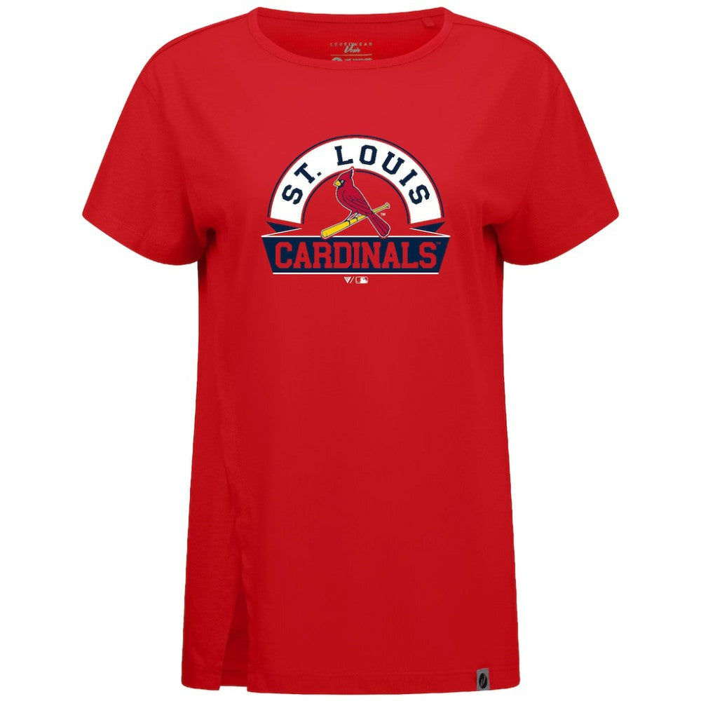 MLB St. Louis Cardinals Levelwear Women's Influx Banner Arch T-Shirt