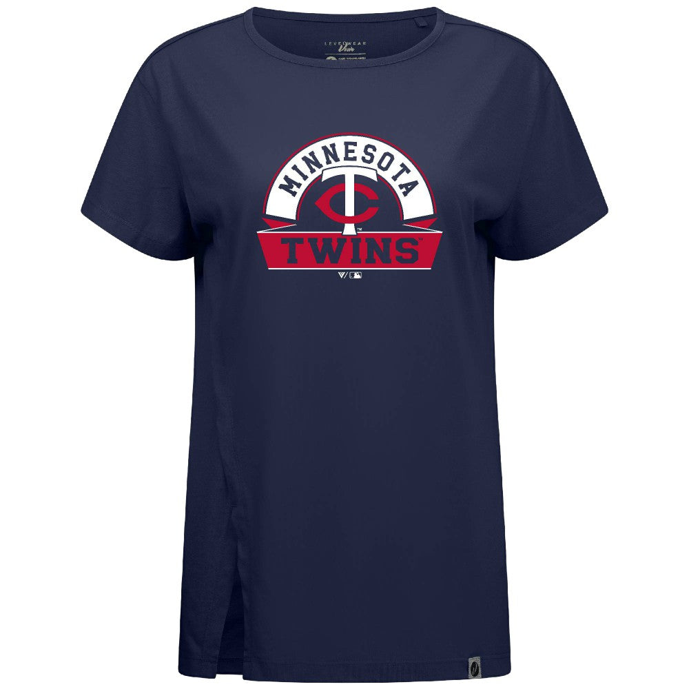 MLB Minnesota Twins Levelwear Women's Influx Banner Arch T-Shirt