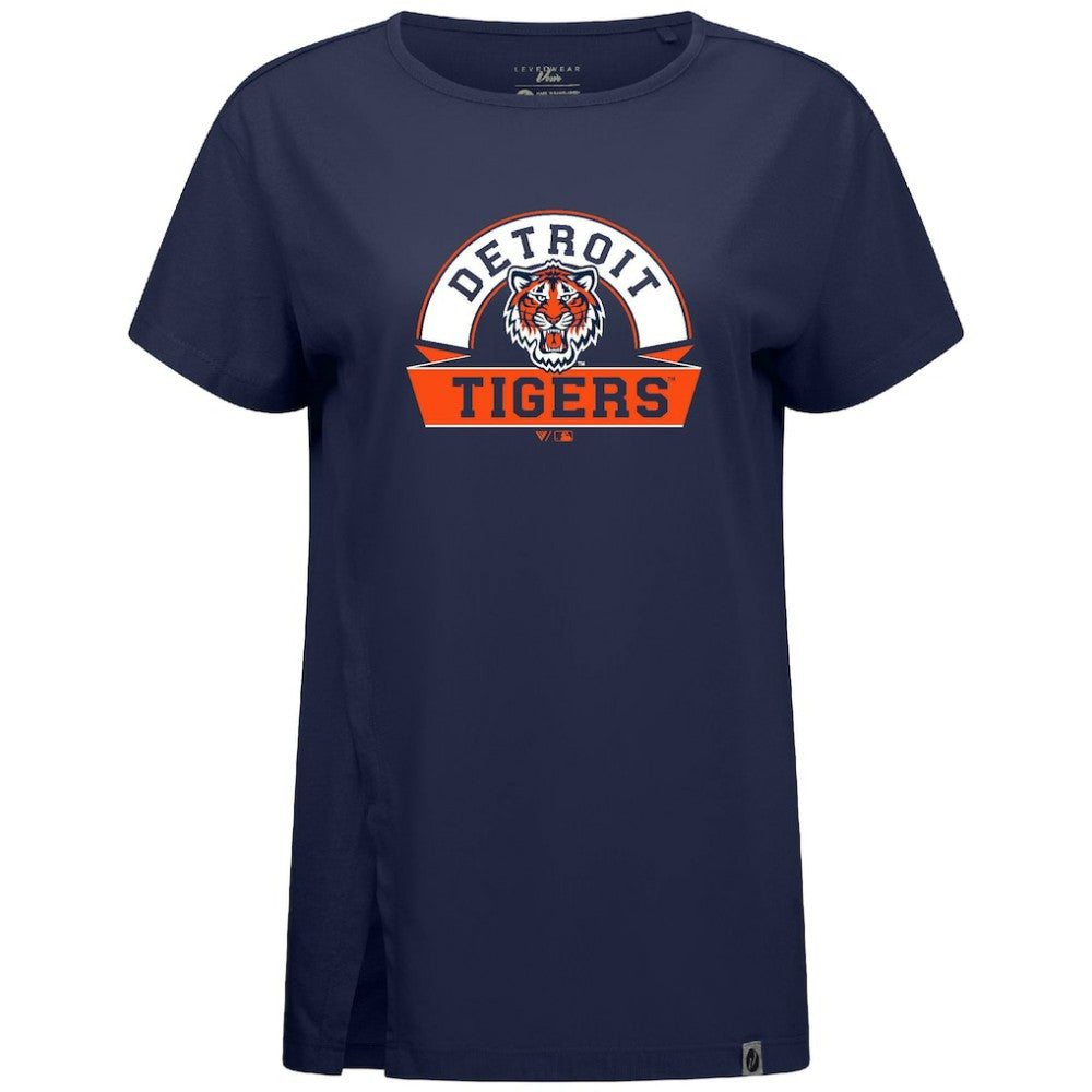 MLB Detroit Tigers Levelwear Women's Influx Banner Arch T-Shirt