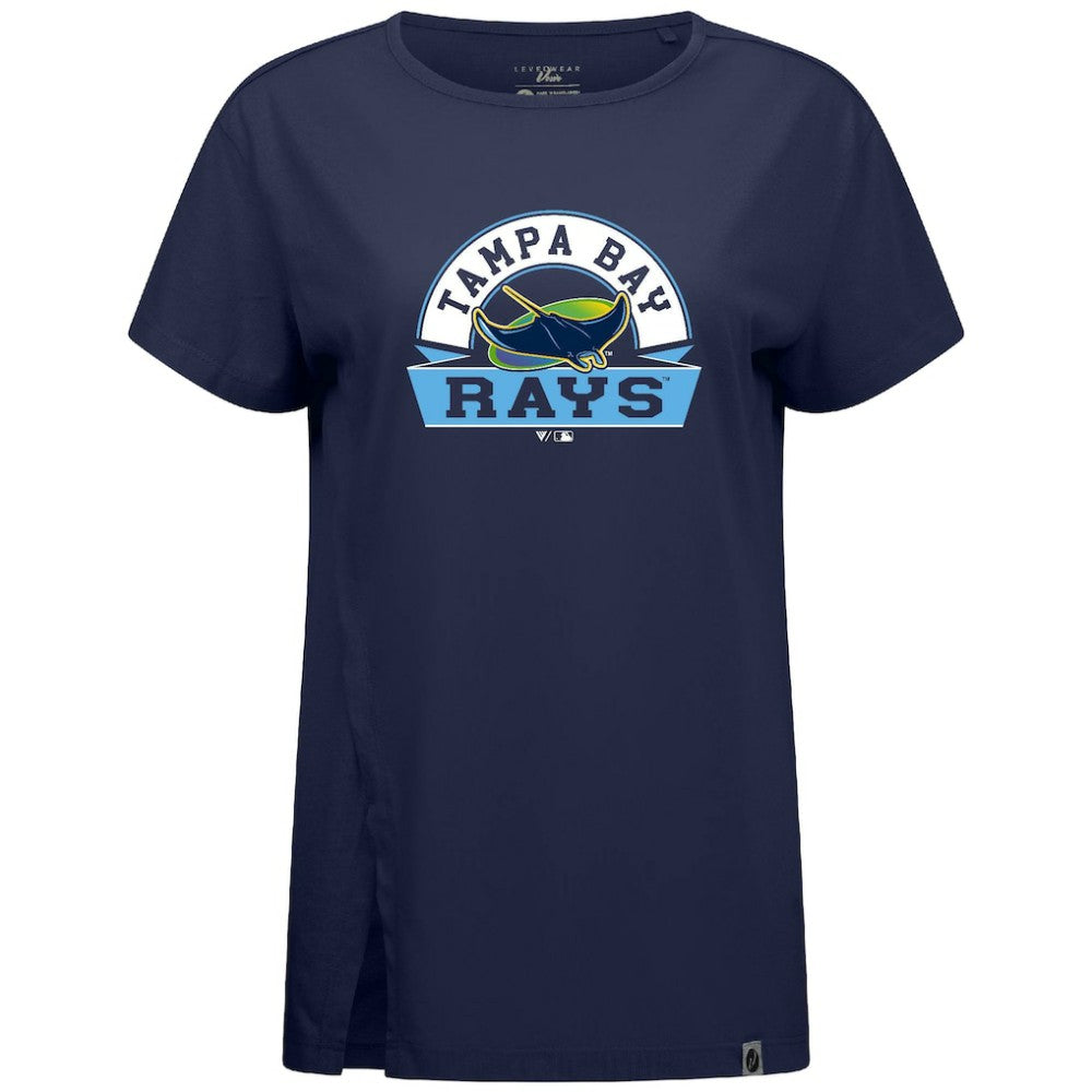 MLB Tampa Bay Rays Levelwear Women's Influx Banner Arch T-Shirt